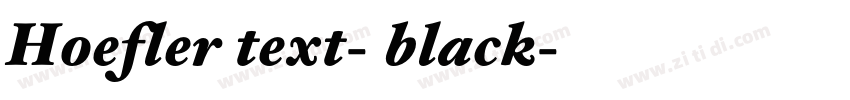 Hoefler text- black字体转换